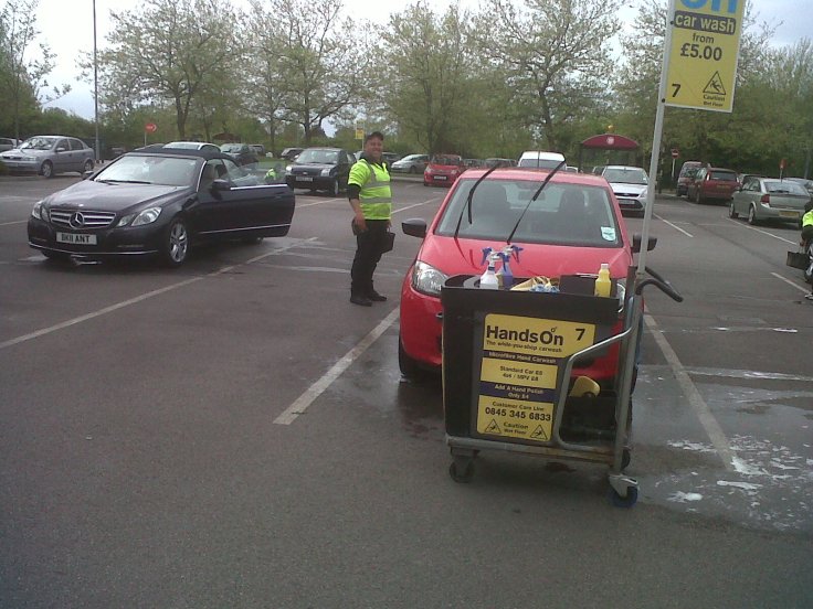 When you go grocery shopping in Oxford , extra service, car wash, very civilized!!!