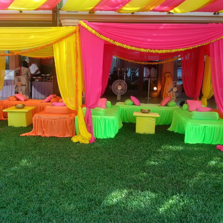 Lounge area for guests at Indian wedding!