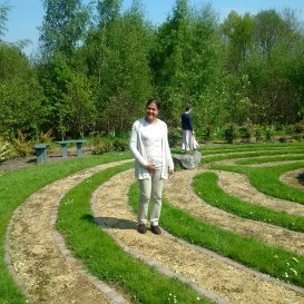 Friend Nirmala at Labyrinth!